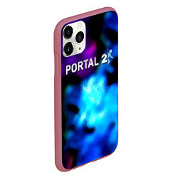 Чехол iPhone 11 Pro матовый Portal неоновый градиент, цвет: 3D-малиновый — фото 2