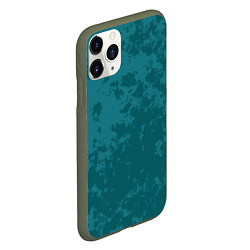 Чехол iPhone 11 Pro матовый Изумрудный камуфляж, цвет: 3D-темно-зеленый — фото 2