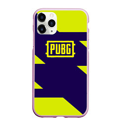 Чехол iPhone 11 Pro матовый PUBG geomatry cybersport, цвет: 3D-розовый