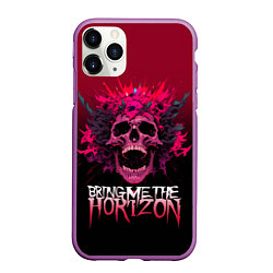 Чехол iPhone 11 Pro матовый Bring Me the Horizon - rock band, цвет: 3D-фиолетовый