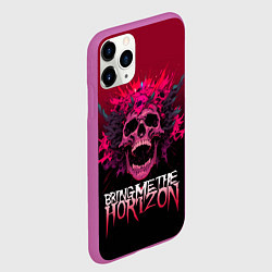 Чехол iPhone 11 Pro матовый Bring Me the Horizon - rock band, цвет: 3D-фиолетовый — фото 2
