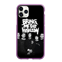 Чехол iPhone 11 Pro матовый Bring me the horizon - group, цвет: 3D-фиолетовый