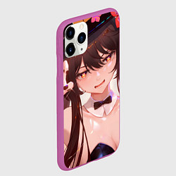 Чехол iPhone 11 Pro матовый Genshin Impact Ху Тао, цвет: 3D-фиолетовый — фото 2