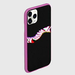 Чехол iPhone 11 Pro матовый Чушпанка волна, цвет: 3D-фиолетовый — фото 2
