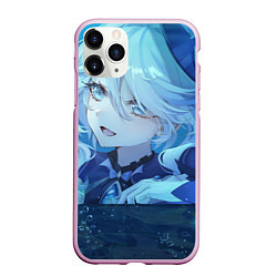 Чехол iPhone 11 Pro матовый Genshin Impact Furina happy, цвет: 3D-розовый