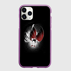Чехол iPhone 11 Pro матовый Леди вамп летучая мышь, цвет: 3D-фиолетовый