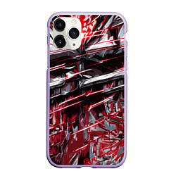 Чехол iPhone 11 Pro матовый Кровавый красный металл, цвет: 3D-светло-сиреневый