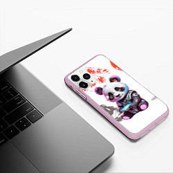 Чехол iPhone 11 Pro матовый Funny panda - China, цвет: 3D-розовый — фото 2