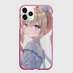 Чехол iPhone 11 Pro матовый Genshin Impact Барбара, цвет: 3D-малиновый