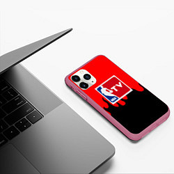 Чехол iPhone 11 Pro матовый NBA sport flame, цвет: 3D-малиновый — фото 2