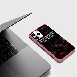 Чехол iPhone 11 Pro матовый Думаешь твои пацаны спасут тебя когда тонуть будеш, цвет: 3D-малиновый — фото 2