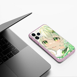 Чехол iPhone 11 Pro матовый Genshin Impact Nahida smile, цвет: 3D-розовый — фото 2