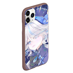 Чехол iPhone 11 Pro матовый Genshin Impact Furina smug, цвет: 3D-коричневый — фото 2