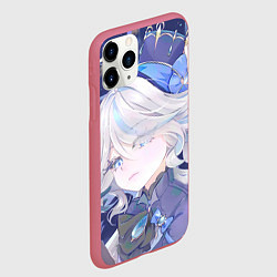Чехол iPhone 11 Pro матовый Genshin Impact Furina smug, цвет: 3D-малиновый — фото 2