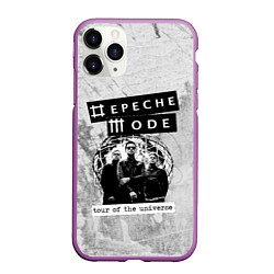 Чехол iPhone 11 Pro матовый Depeche Mode - Touring the universe группа, цвет: 3D-фиолетовый