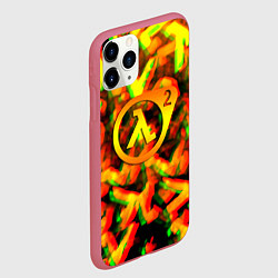 Чехол iPhone 11 Pro матовый Half life 2 глитч размытие валв фримен, цвет: 3D-малиновый — фото 2