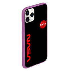 Чехол iPhone 11 Pro матовый NASA космос, цвет: 3D-фиолетовый — фото 2