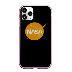 Чехол iPhone 11 Pro матовый NASA yellow logo