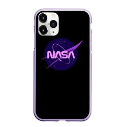 Чехол iPhone 11 Pro матовый NASA neon space