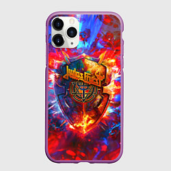 Чехол iPhone 11 Pro матовый Invincible shield - Jadas Priest, цвет: 3D-фиолетовый