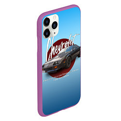 Чехол iPhone 11 Pro матовый Американский маслкар Chevrolet Camaro третьего пок, цвет: 3D-фиолетовый — фото 2