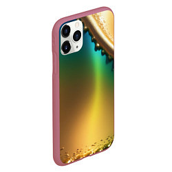 Чехол iPhone 11 Pro матовый Радужный градиент с накидкой, цвет: 3D-малиновый — фото 2