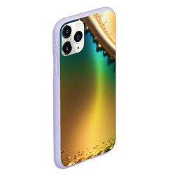 Чехол iPhone 11 Pro матовый Радужный градиент с накидкой, цвет: 3D-светло-сиреневый — фото 2