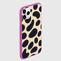 Чехол iPhone 11 Pro матовый Пятнышки леопарда, цвет: 3D-фиолетовый — фото 2