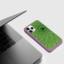 Чехол iPhone 11 Pro матовый Солнце и медвежья лапа, цвет: 3D-фиолетовый — фото 2