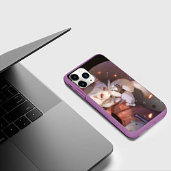 Чехол iPhone 11 Pro матовый Genshin Impact Klee Dodoko, цвет: 3D-фиолетовый — фото 2