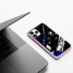 Чехол iPhone 11 Pro матовый BMW stripes color auto sport, цвет: 3D-розовый — фото 2