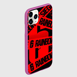Чехол iPhone 11 Pro матовый Rainbox six краски, цвет: 3D-фиолетовый — фото 2