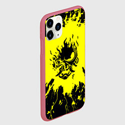 Чехол iPhone 11 Pro матовый Cyberpunk samurai logo 2077, цвет: 3D-малиновый — фото 2
