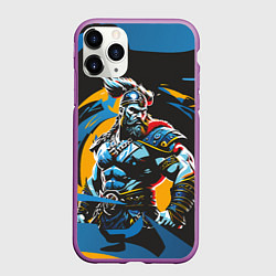 Чехол iPhone 11 Pro матовый Крутой викинг, цвет: 3D-фиолетовый