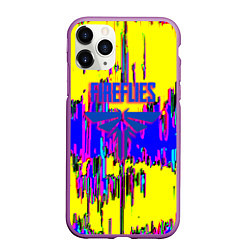Чехол iPhone 11 Pro матовый The last of us неоновый стиль