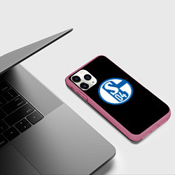 Чехол iPhone 11 Pro матовый Schalke 04 fc club sport, цвет: 3D-малиновый — фото 2