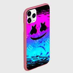 Чехол iPhone 11 Pro матовый Маршмэллоу x бтс неоновый стиль, цвет: 3D-малиновый — фото 2