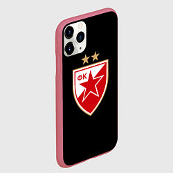 Чехол iPhone 11 Pro матовый Црвена Звезда logo fc, цвет: 3D-малиновый — фото 2