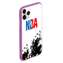 Чехол iPhone 11 Pro матовый Basketball краски, цвет: 3D-фиолетовый — фото 2