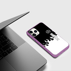 Чехол iPhone 11 Pro матовый Tom Clancy raimbow six fire, цвет: 3D-фиолетовый — фото 2