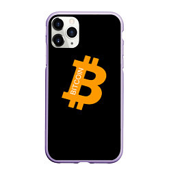 Чехол iPhone 11 Pro матовый Биткоин криптовалюта оранжевое лого
