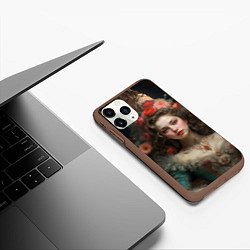 Чехол iPhone 11 Pro матовый Красавица и чудовище girl, цвет: 3D-коричневый — фото 2