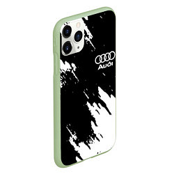 Чехол iPhone 11 Pro матовый Audi краски белые, цвет: 3D-салатовый — фото 2