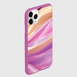 Чехол iPhone 11 Pro матовый Нежный розовый и желтый, цвет: 3D-фиолетовый — фото 2
