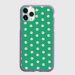 Чехол iPhone 11 Pro матовый Милые пельмешки, цвет: 3D-фиолетовый
