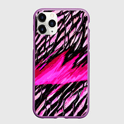 Чехол iPhone 11 Pro матовый Розовая буря, цвет: 3D-фиолетовый