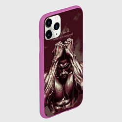 Чехол iPhone 11 Pro матовый Мулат бодибилдер, цвет: 3D-фиолетовый — фото 2
