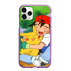 Чехол iPhone 11 Pro матовый Pokemon - энергия в объятиях