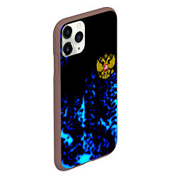 Чехол iPhone 11 Pro матовый Герб краски текстура, цвет: 3D-коричневый — фото 2