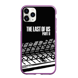 Чехол iPhone 11 Pro матовый The Last of Us краски асфальт, цвет: 3D-фиолетовый